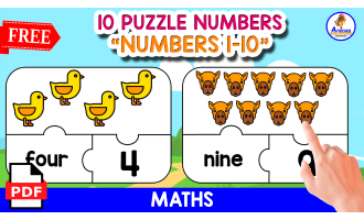 10 PUZZLES OF NUMBERS 1 TO 10 | WITH ANIMALS