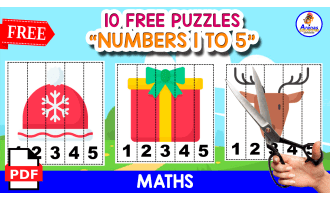 10 PUZZLES OF NUMBERS 1 TO 5 | CHRISTMAS THEMED