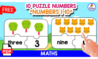 10 PUZZLES OF NUMBERS | ANIMALS THEMED