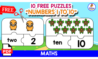 10 PUZZLES OF NUMBERS | NUMBERS 1 TO 10