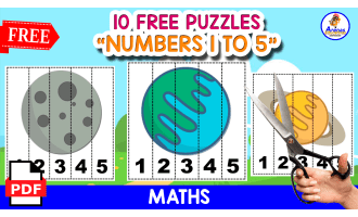 10 PUZZLES OF THE PLANETS | NUMBERS 1 TO 5