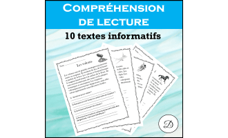 10 textes informatifs - French Reading Comprehension