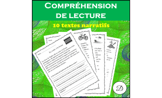 10 textes narratifs -  French Reading Comprehension