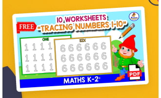 10 TRACING NUMBERS WORKSHEETS | Numbers 1 to 10