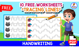 10 TRACING WORKSHEETS WITH ANIMAL THEMED | Free Resource