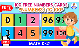 100 COLOR NUMBERS FLASHCARDS | Numbers 1 to 100