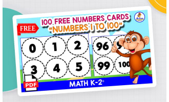 100 FREE BLACK AND WHITE FLASHCARDS | Numbers 1 to 100