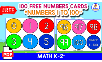 100 FREE FLASHCARDS | Numbers 1 to 100 FOR KIDS