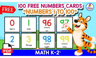 100 FREE NUMBERS FLASHCARDS | Symbol + Name