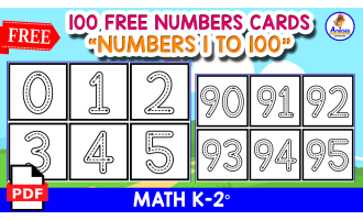 100 FREE TRACING NUMBERS | Flashcards 1 to 100