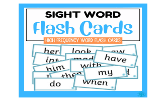 100 High Frequency Sight Word Flash Cards