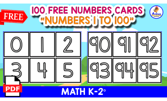 100 NUMBERS OUTLINE FLASHCARDS | Numbers 1 to 100