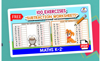 100 Subtraction Exercises | 5 Worksheets