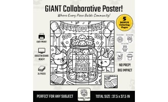 100th Day of School Collaborative Poster Smart Cookies Project K-5