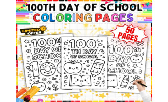100th Day of School Coloring Pages - 46 Printable Sheets K-5
