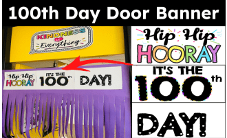 100th Day Poster Door Banner Sign