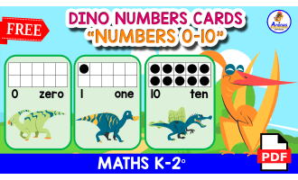 11 FREE DINO NUMBERS | FLASHCARDS Numbers o to 10