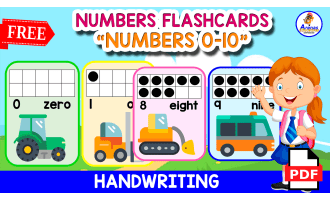 11 FREE FLASHCARDS NUMBERS 0-10 | Vehicles Theme