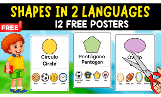 11 FREE POSTERS OF SHAPES | ENGLISH AND SPANISH