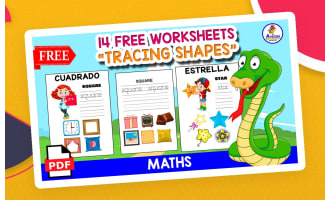 14 FREE WORKSHEETS | TRACING THE SHAPES IN SPANISH
