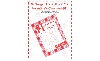 14 things I Love About You Valentine’s Card and Gift