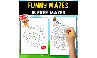 15 FREE MAZES FOR KIDS | WORKSHEETS