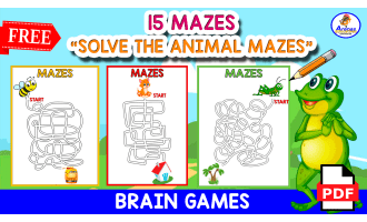 15 FUNNY MAZES | Animals Theme