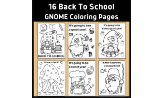 16 Back to School Gnome Coloring Pages