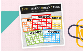 1st 100 Fry Sight Words: Bingo Cards