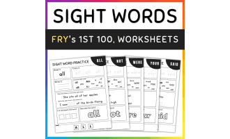 1st 100 Fry Sight Words Worksheets & Activities, #31-40, SET 1