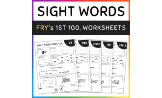 1st 100 Fry Sight Words Worksheets & Activities, #71-80, SET 1