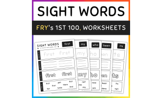 1st 100 Fry Sight Words Worksheets & Activities, #81-90, SET 5
