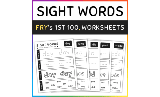 1st 100 Fry Sight Words Worksheets & Activities, #90-100, SET 5