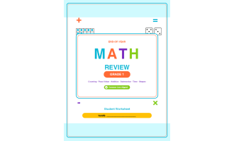 1st Grade End of Year Math Review Worksheets & Games
