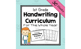 1st Grade Handwriting Curriculum | Year-Long Printable Workbook