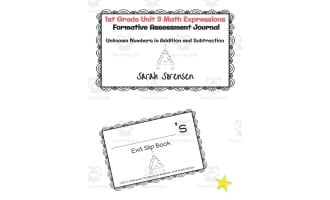 1st Grade Math Exit Slip Journal | Unit 3 Math Expressions