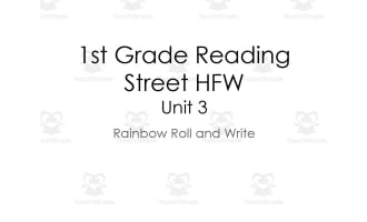 1st Grade Reading Street HFW Unit 3
