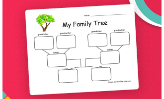 2 Children Family Tree Worksheet