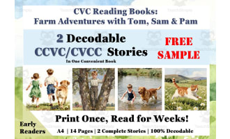 2 Decodable Readers | CCVC CVCC Words | Science of Reading: SAMPLE