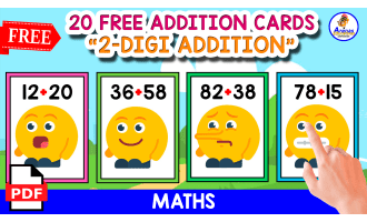 20 ADDITION CARDS | 2-DIGIT ADDITION