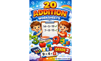 20 Addition Worksheets for Grade 2