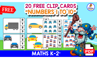 20 FANTASTIC CLIP CARDS | Counting 1 to 10