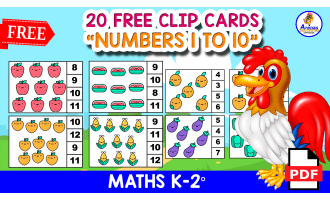 20 FREE COUNTING CARDS | NUMBERS 1 TO 10 with FOOD