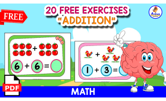 20 FREE EXERCISES | ADDITION WITH IMAGES