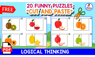 20 FREE PUZZLES OF FRUITS | FOR KIDS KG THEMED
