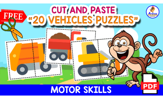 20 FREE PUZZLES OF HEAVY LOAD VEHICLES | Cut and Paste