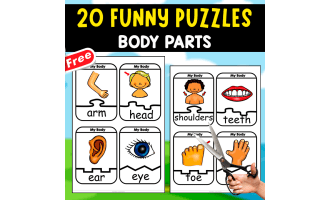 20 FUNNY PUZZLES | BODY PARTS