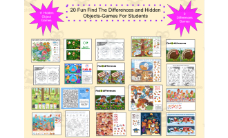 Hidden Objects & Find the Differences – 20 Puzzles