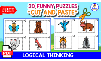 20 PUZZLES FOR KIDS | ANIMALS THEMED FREE