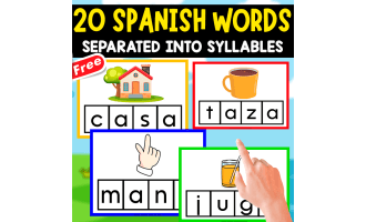 20 SPANISH WORDS SEPARATED INTO SYLLABLES